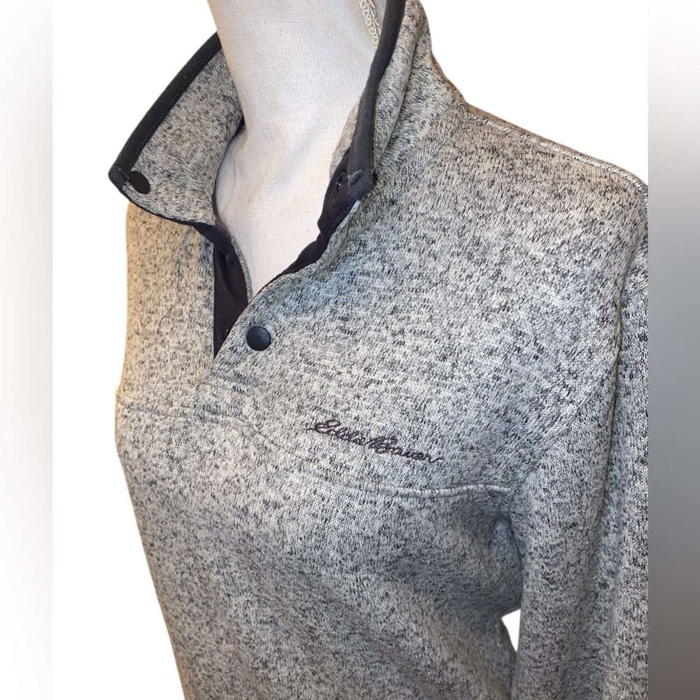 EDDIE BAUER Radiator Fleece Men’s Pullover in Gray Black (Trim) Size Medium - Picture 3 of 4